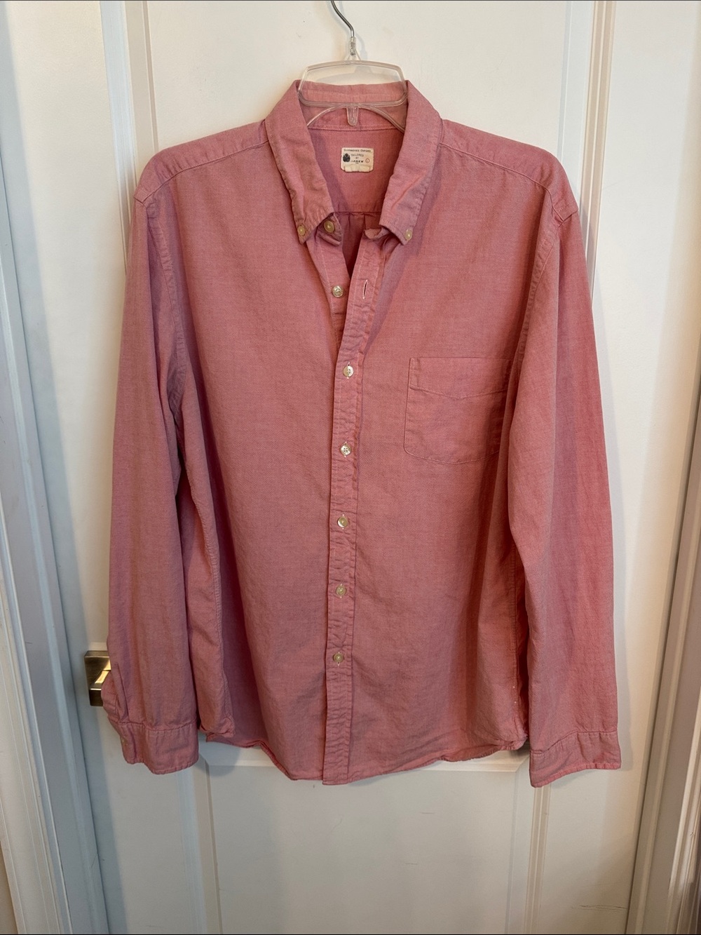 J. Crew Men's Button-Down Shirt in Rose Pink